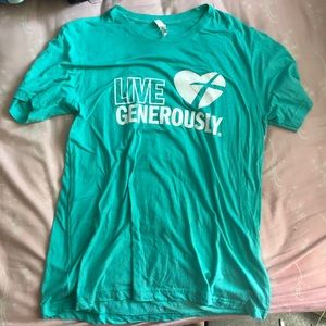 Sea green tee